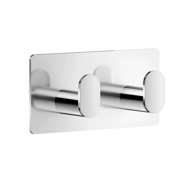 CUBE Double Towel hook. Polished. Self adhesive. BK456