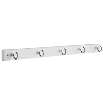 BESLAGSBODEN Coat Rack, 5 hooks, White/Polished Chrome, L 530 mm BX1015