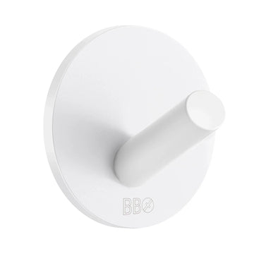Single Hook Selfadhesive White Stainless Steel BX1080