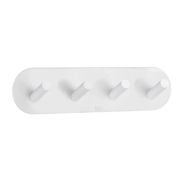 BESLAGSBODEN Design Quadruple Hook in Matt White Stainless Steel Self-adhesive BX1094