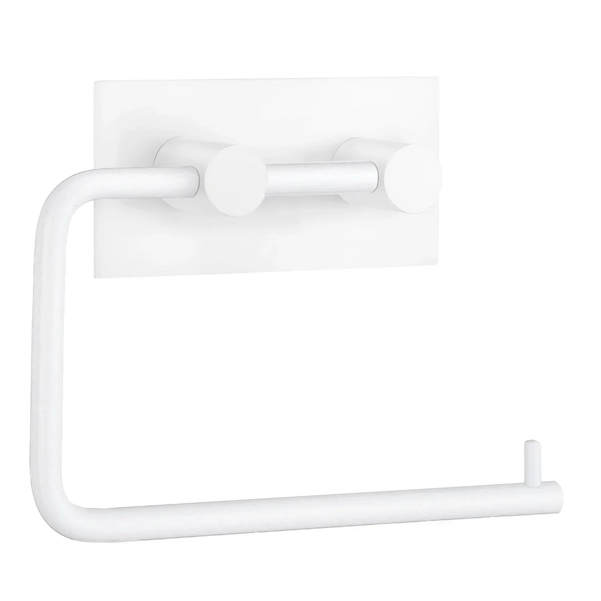 BESLAGSBODEN Design Toilet Roll Holder in Matt White Stainless Steel Self-adhesive BX1098