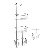 Hanging No-drill Shower Basket In Polished Chrome DK1046