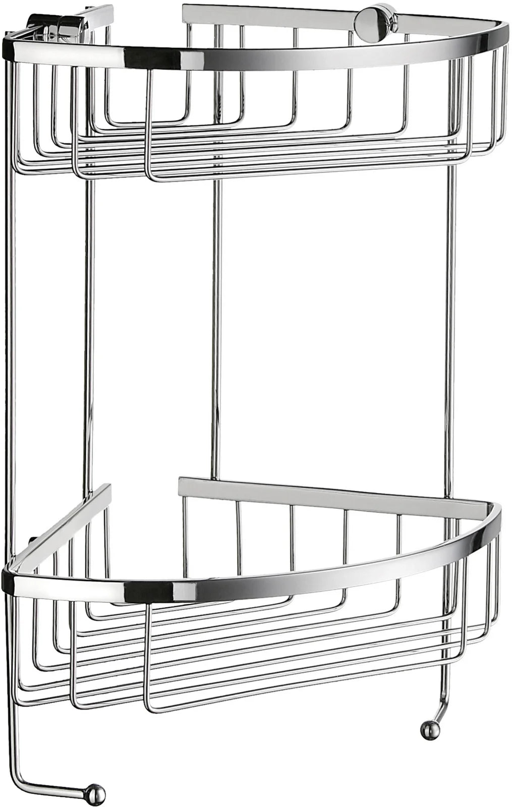 SIDELINE Design Corner Shower Basket, Double in Polished Chrome DK2031