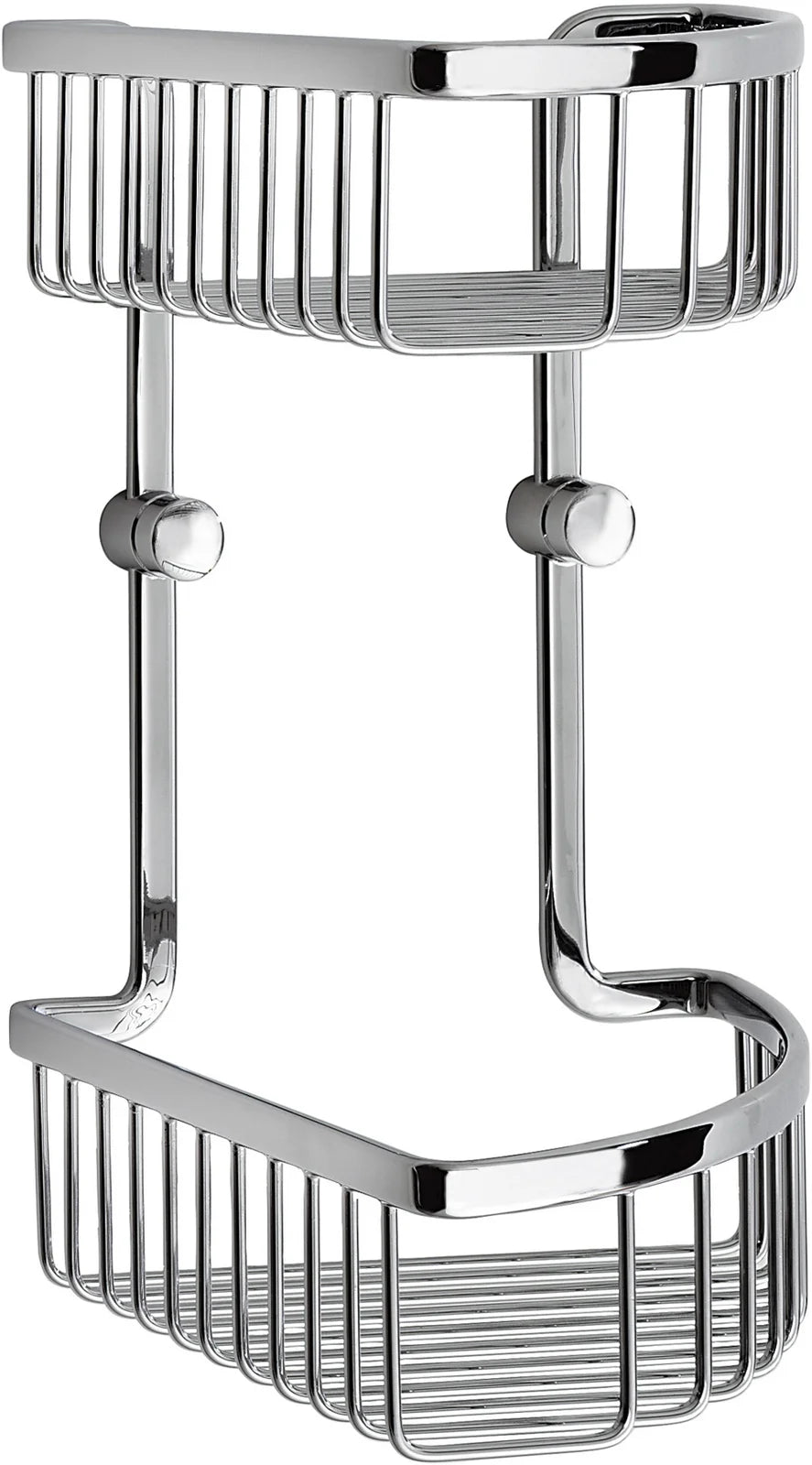 SIDELINE Corner Shower Basket, Double, Polished Chrome, Height 295 mm DK2041
