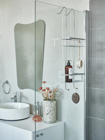 SIDELINE Shower Basket, Double in Polished Chrome DK3041