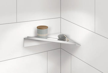 SIDELINE Corner Shower Shelf. Self-adhesive. Chromed. 210 x 210 mm. DK4111