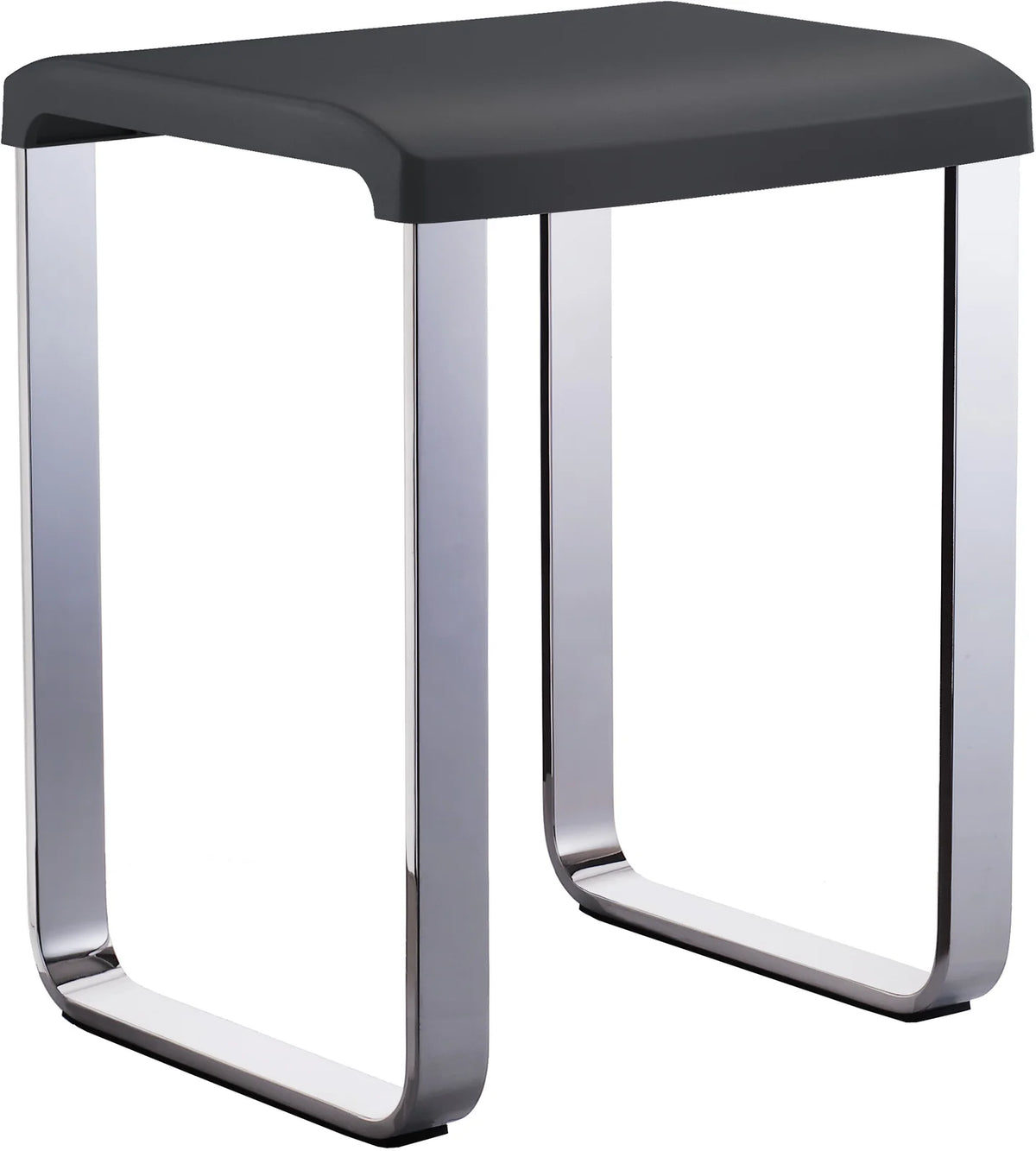 LIVING Shower Chair, Chrome aluminium/Dark grey Seat FK416