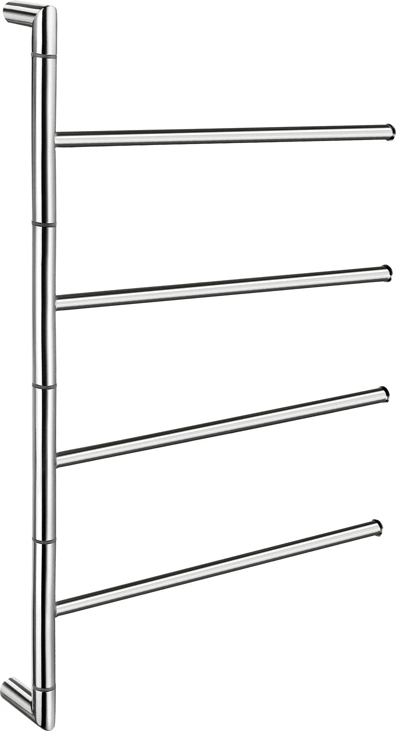 OUTLINE Towel Bar, 4 Swivel Arms for Towels in Stainless Steel Polished FK634