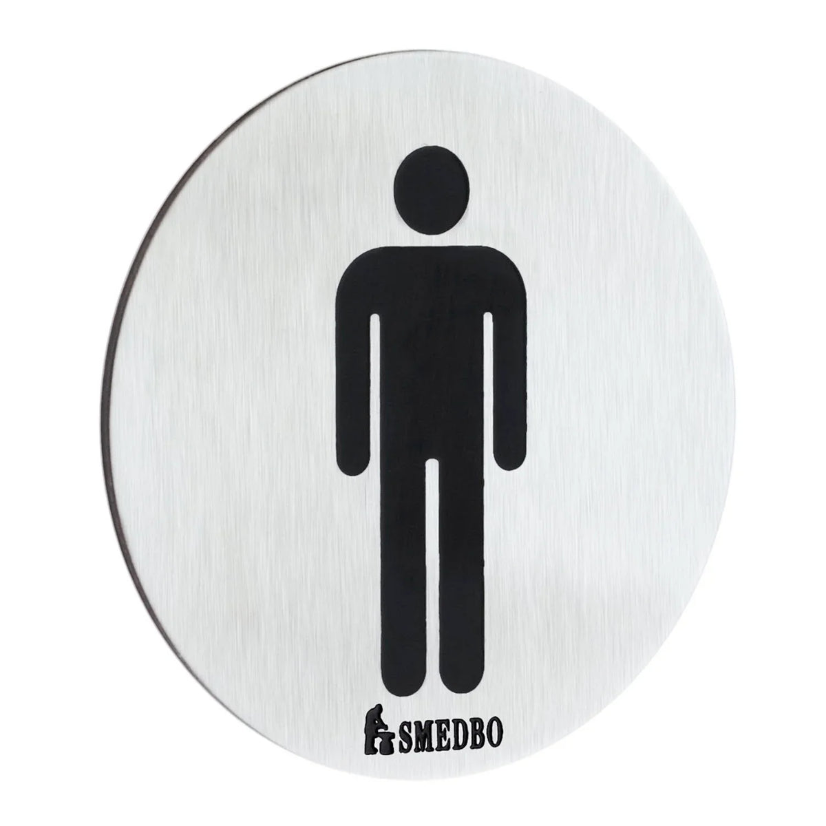 XTRA WC Sign Gentleman in Stainless Steel Brushed, Self-adhesive FS957