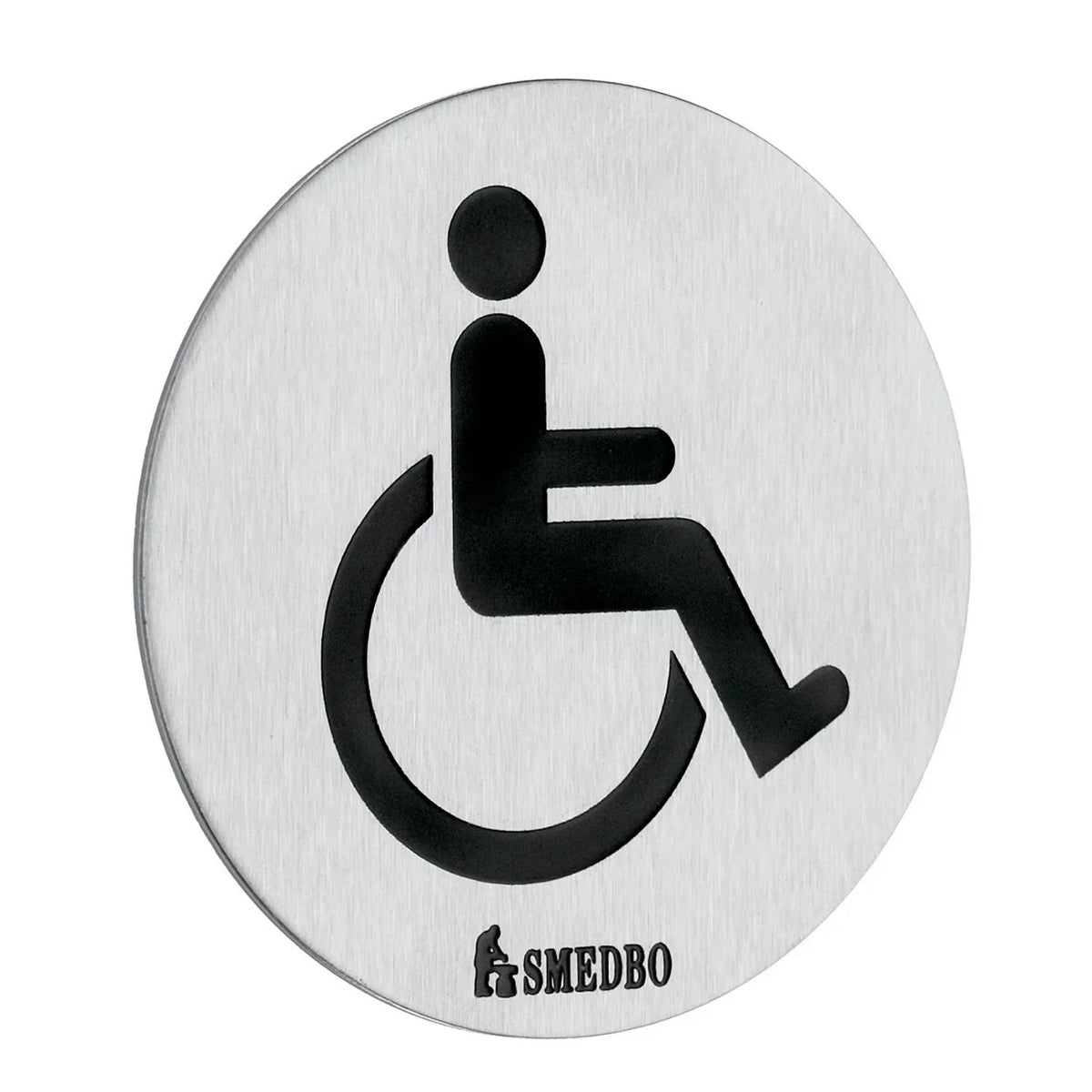 XTRA WC Sign Invalid in Stainless Steel Brushed, Self-adhesive FS959
