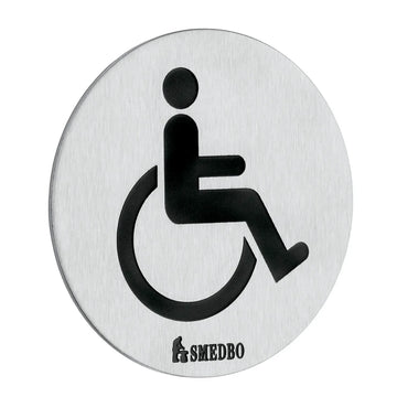 XTRA WC Sign Invalid in Stainless Steel Brushed, Self-adhesive FS959