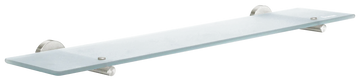 Home Frosted Glass Bathroom Shelf In Brushed Nickel H347N