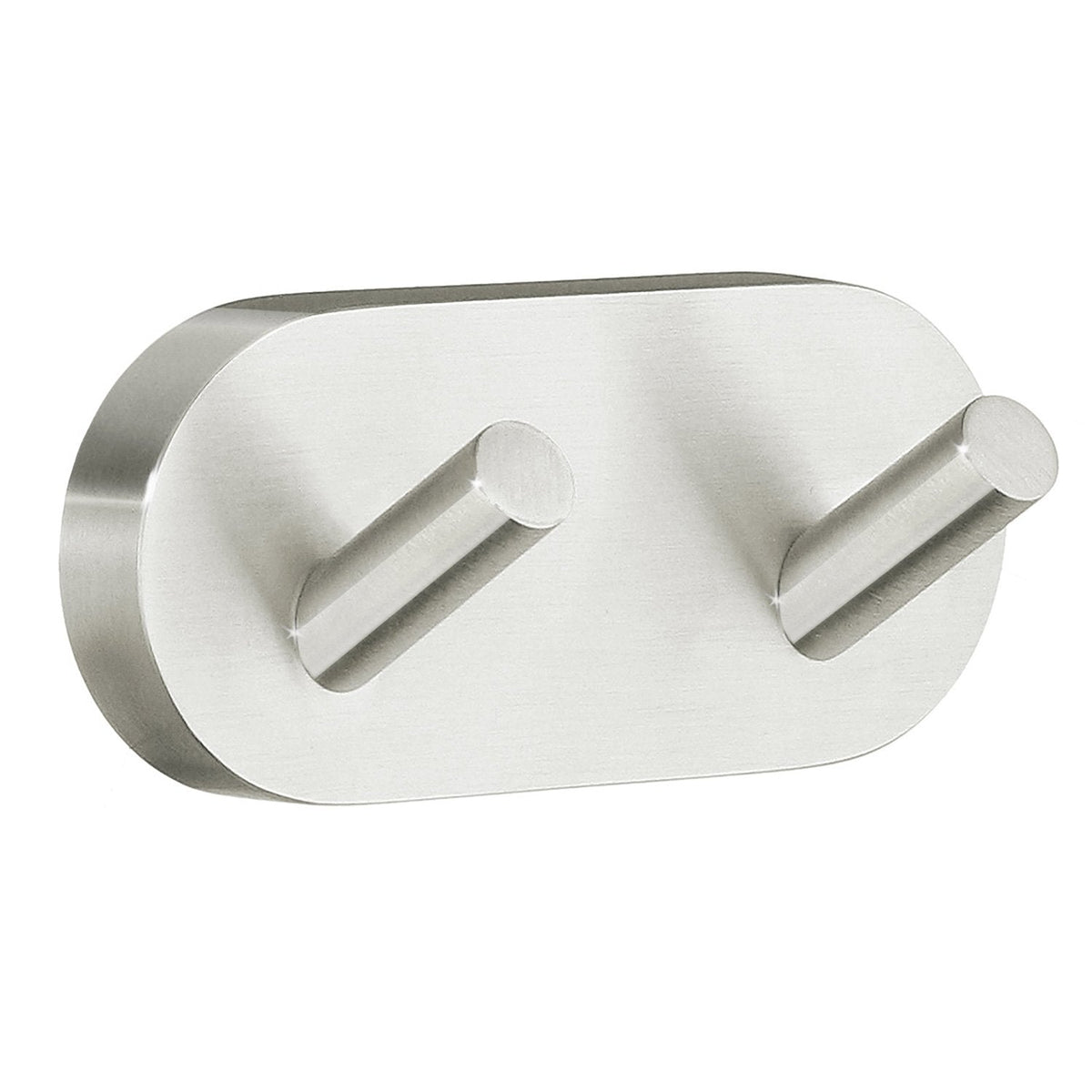 Home Double Towel Hook In Brushed Nickel H356N