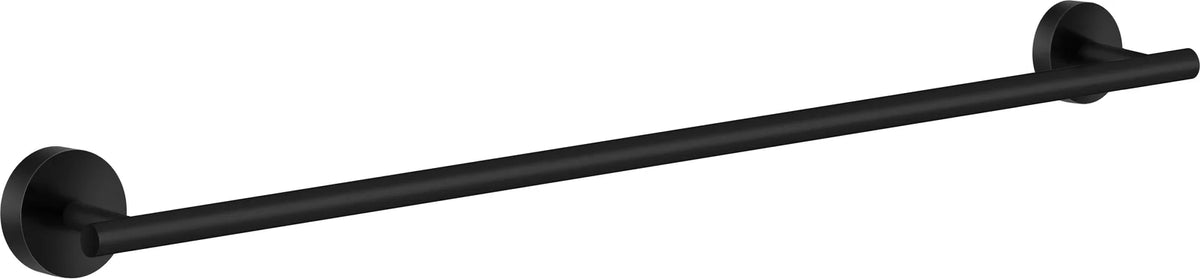 HOME Single Towel Rail, Black, Length 648 mm HB3464