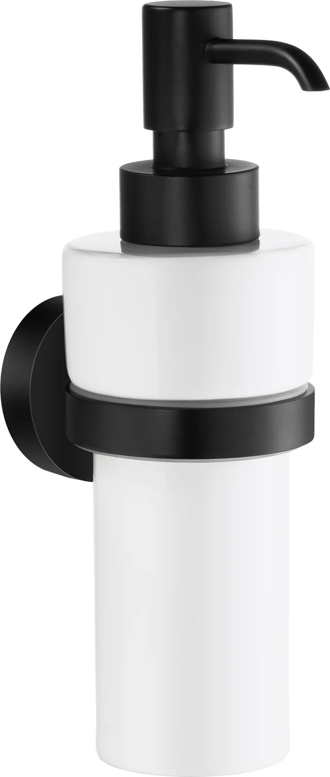 HOME Holder with Soap Dispenser, Black/Porcelain, Height 180 mm HB369P