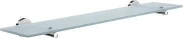 HOME Bathroom Frosted Glass Shelf with Brackets in Polished Chrome HK347