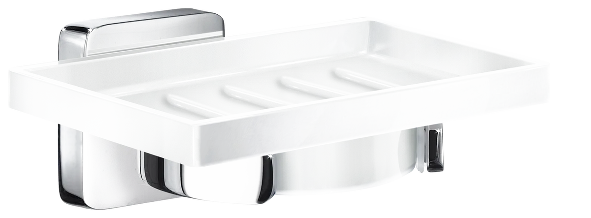 Ice Holder porcelain Soap Dish In Polished Chrome OK342P