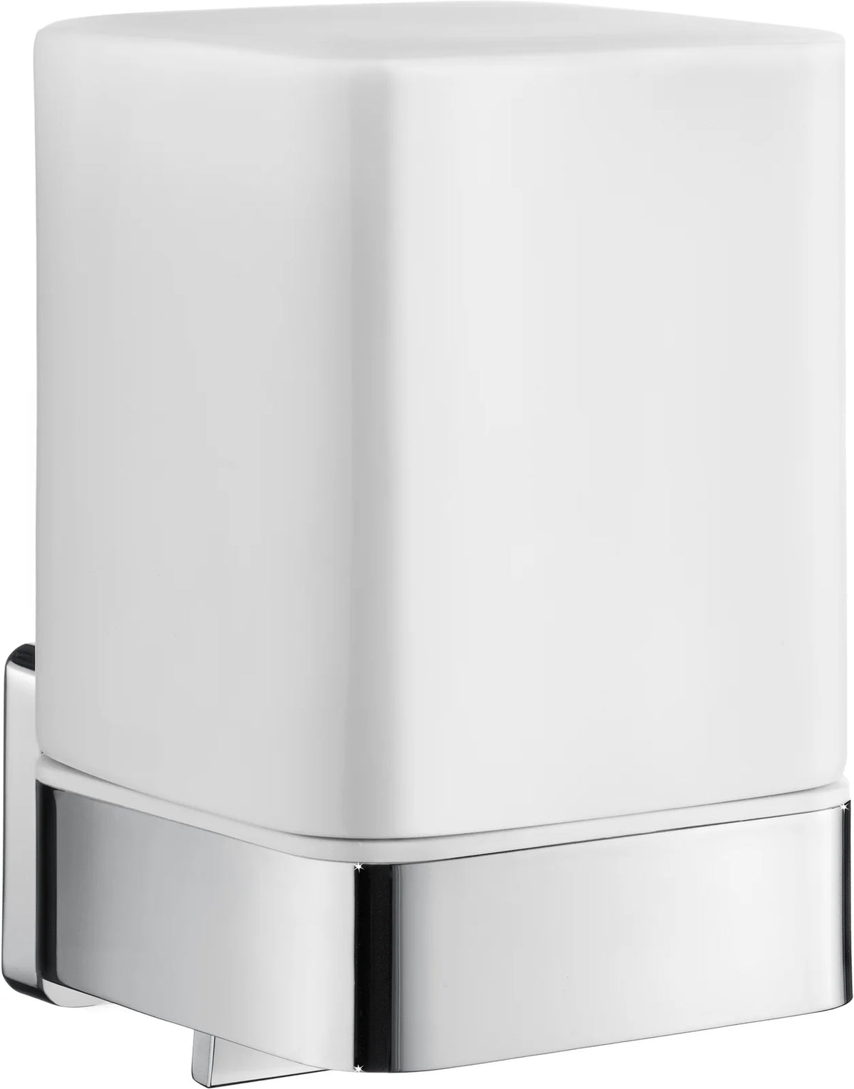 ICE Holder with Soap Dispenser, Polished chrome with dispenser in porcelain OK461P