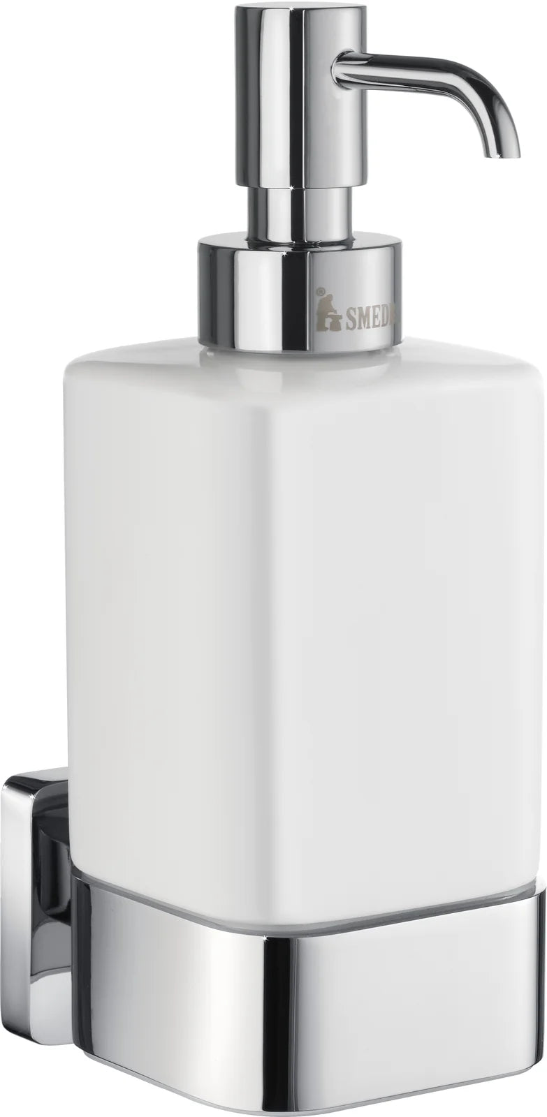 ICE Holder with Soap Dispenser, Polished chrome with dispenser in porcelain OK469P