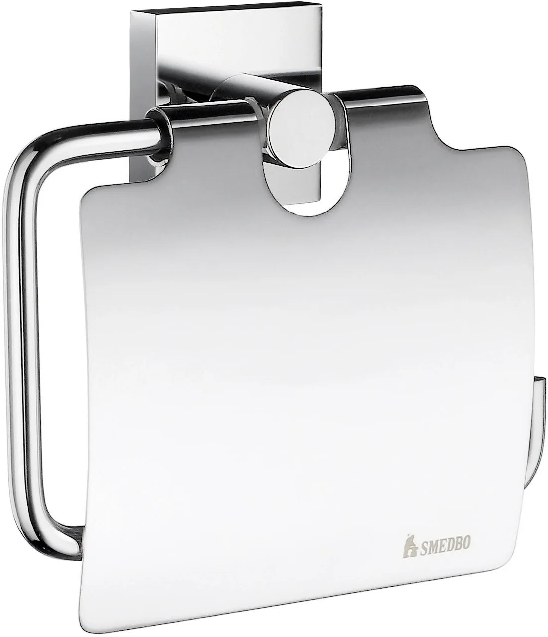 HOUSE Toilet Roll Holder with Cover in Polished Chrome RK3414