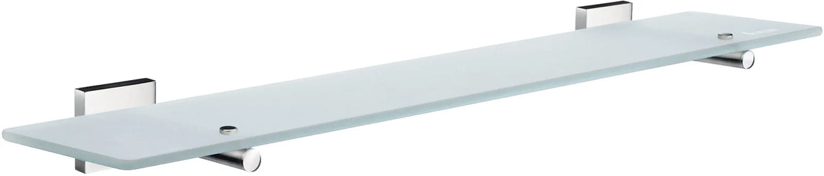 HOUSE Frosted Glass Shelf with Brackets in Polished Chrome RK347