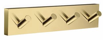 HOUSE Quadruple Hook, Polished Brass, Length 178 mm RV359