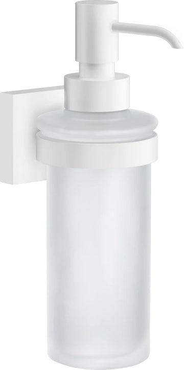 HOUSE Soap Dispenser, White Holder/Frosted glass, Height 180 mm RX369