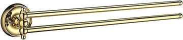 VILLA Swing Arm Towel Rail in Polished Brass V226
