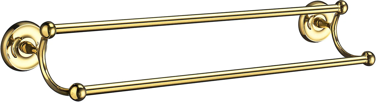 VILLA Double Towel Rail in Polished Brass V2364