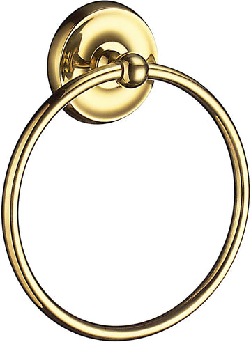 VILLA Towel Ring in Polished Brass V244