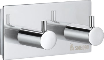 POOL Double Towel Hook in Polished Chrome ZK356
