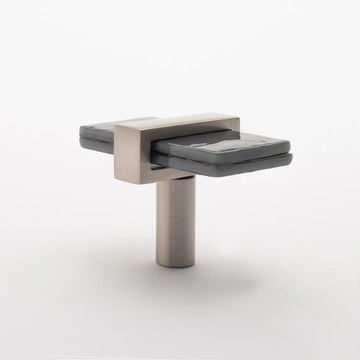 Adjustable Slate Gray Knob with Satin Nickel Base K-1902-SN