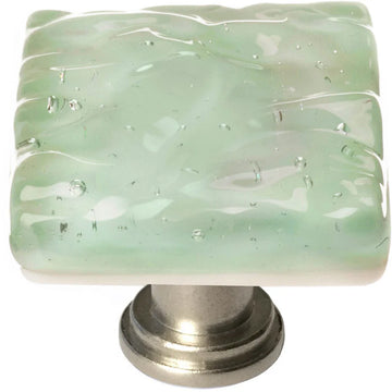Glacier Spruce Green Knob with Satin Nickel Base K-201-SN