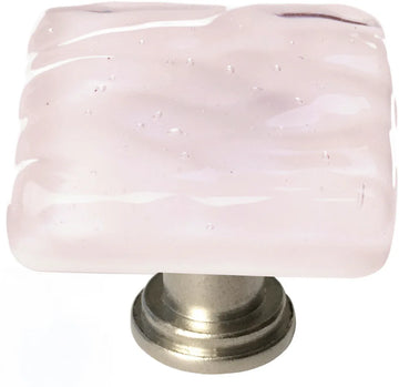 Glacier Rose Knob with Satin Nickel Base K-228-SN