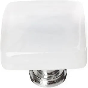 Cirrus White Knob with Base K-400