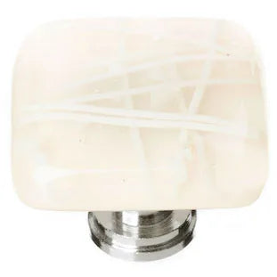 Cirrus Vanilla & White Mardi Gras Knob with Base K-500