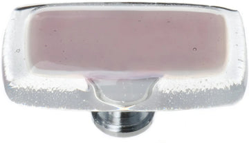 Reflective Purple Long Knob with Polished Chrome Base LK-718-PC
