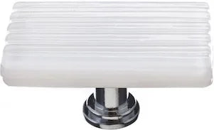 Texture Reed White Long Knob with Base LK-800