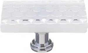 Texture Honeycomb White Long Knob with Base LK-900