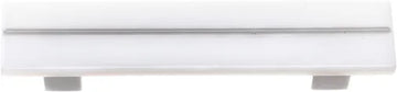Bandwidth White Pull & Gray Stringer with Satin Nickel P-1400-SN