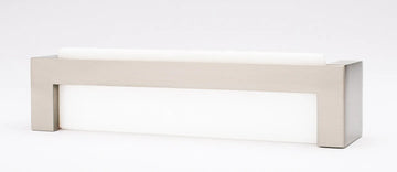 Skyline White Knob with Satin Nickel Base K-1801-SN