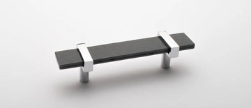 Adjustable 5.5'' Slate Gray Pull with Polished Chrome Base P-1902-5.5-PC