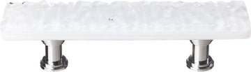 Glacier White Pull with Polished Chrome Base P-212-PC