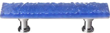 Glacier Sky Blue Pull with Polished Chrome Base P-219-PC