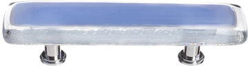 Reflective Sky Blue Pull with Polished Chrome Base P-704-PC