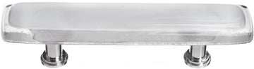 Reflective Blue-grey Pull with Polished Chrome Base P-710-PC