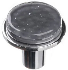 Geometric Geomtric Round Slate Grey on Round Knob R-1301