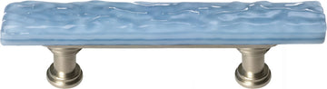 Skinny Glacier Powder Blue Pull with Satin Nickel Base SP-215-SN