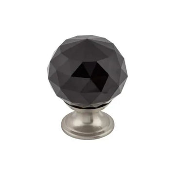 Black Crystal Knob 1 3/8'' Base