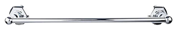 Edwardian Bath 30'' Single Towel Bar - Hex Backplate ED10PCB Polished Chrome